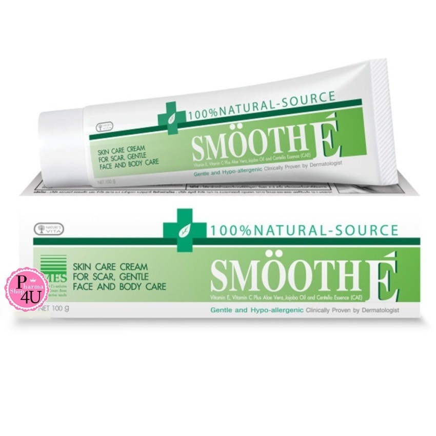 Smooth E Cream 100กรัม (1หลอด) สมูทอีครีม ช่วยลดริ้วรอย แผลเป็น #1467