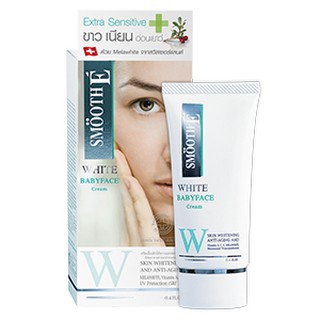 ของแท้100%  Smooth E White BabyFace Cream บำรุงผิว ขาว เนียน ไม่แพ้ ไม่เกิดสิว Exp 29/11/2023