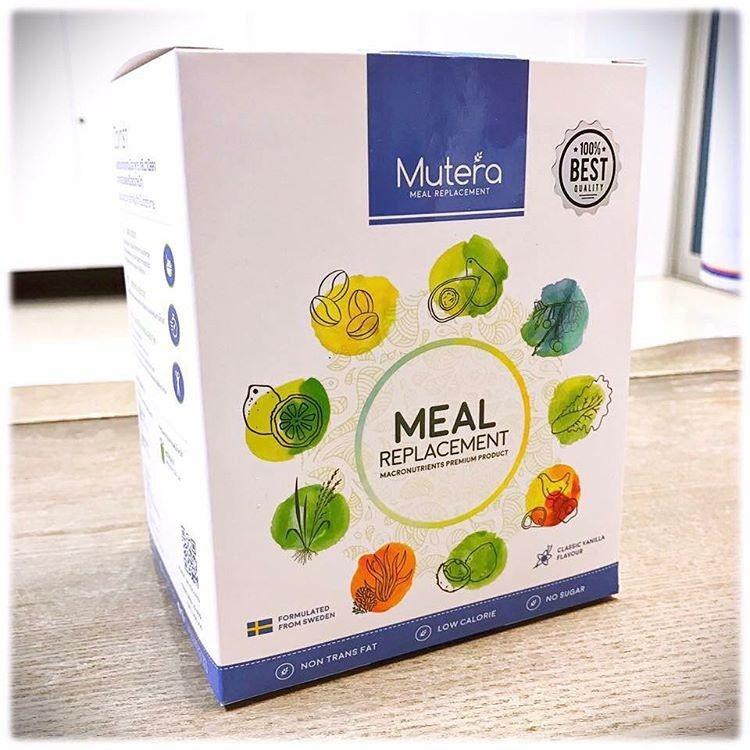 MUTERA เพื่อควบคุมแคลลอรี่ ลดน้ำหนัก ลดคลอเลสเตอรอล meal replacement ของแท้ 100% จำนวน 1 กล่อง