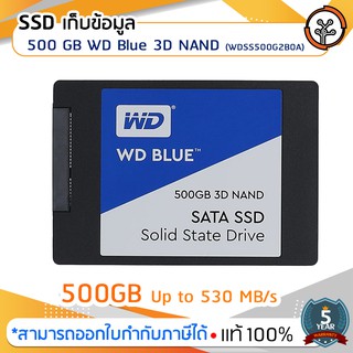 SSD ที่เก็บข้อมูล ความจุ 500 GB WD Blue 3D NAND (WDSSD500GB-SATA-3DNAN)