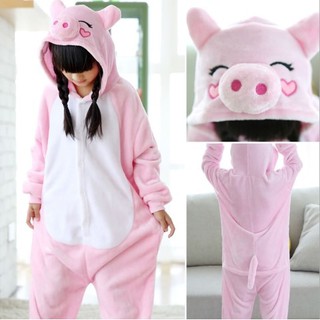 7C53 ชุดเด็ก ชุดมาสคอต ชุดนอนแฟนซี หมูชมพู Mascot Pink Pig Costumes