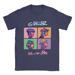 ใหม่ เสื้อยืด ผ้าฝ้าย พิมพ์ลายวงดนตรี Gorillaz สไตล์ฮิปฮอป แฟชั่นสําหรับผู้ชาย 2022S-5XL