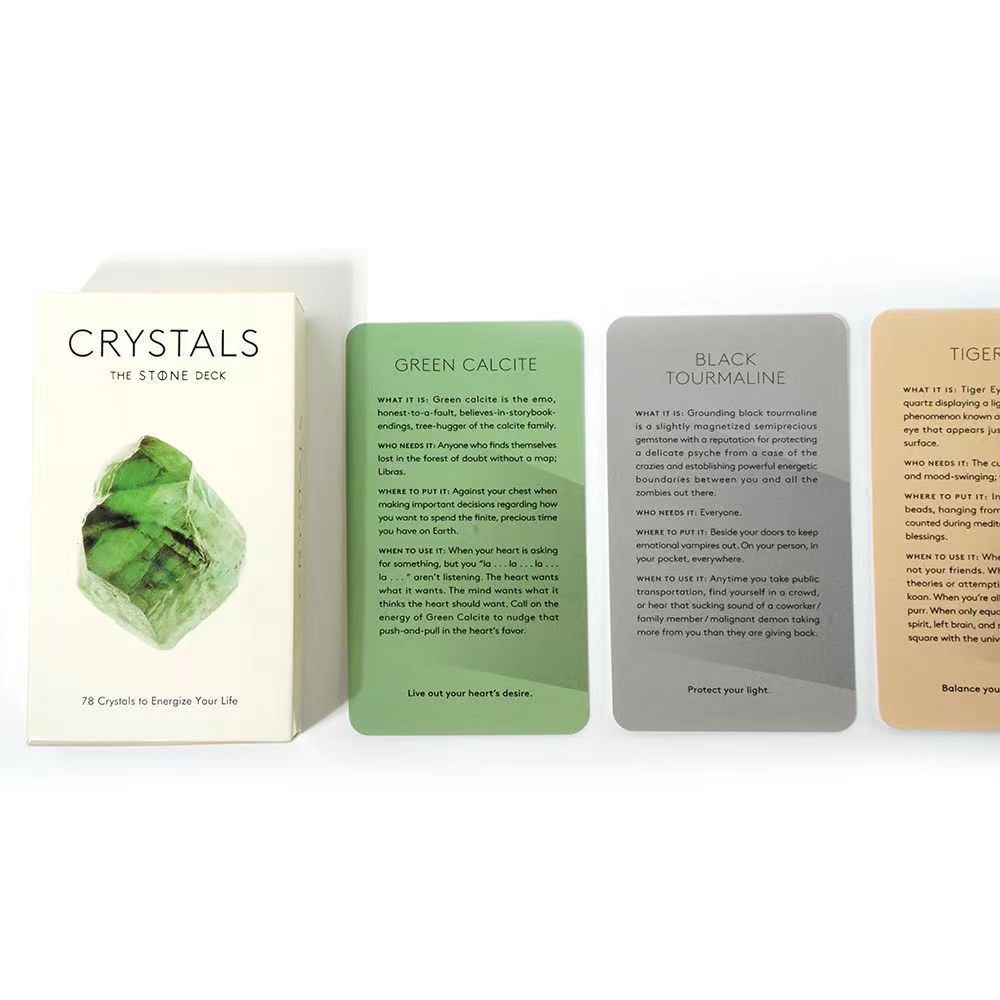 The Stone Crystals Deck The Stone Crystals Deck เกมกระดานการ์ดแบบกําหนดเองภาษาอังกฤษ