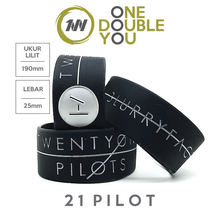 สายรัดข้อมือ 21 Pilots Gelang Getah สายรัดข้อมือซิลิโคน