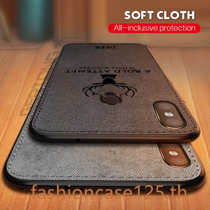 เคสโทรศัพท์ผ้าหนังเคสโทรศัพท์มือถือ Tpu ลายกวาง 3D สําหรับ Xiaomi Mi Play Mix3 2S 2 Max3 2 Note 3 6X 5X Phone Case Soft Deer Cloth Pattern Casing 3D TPU Matte Leather Shockproof Cover