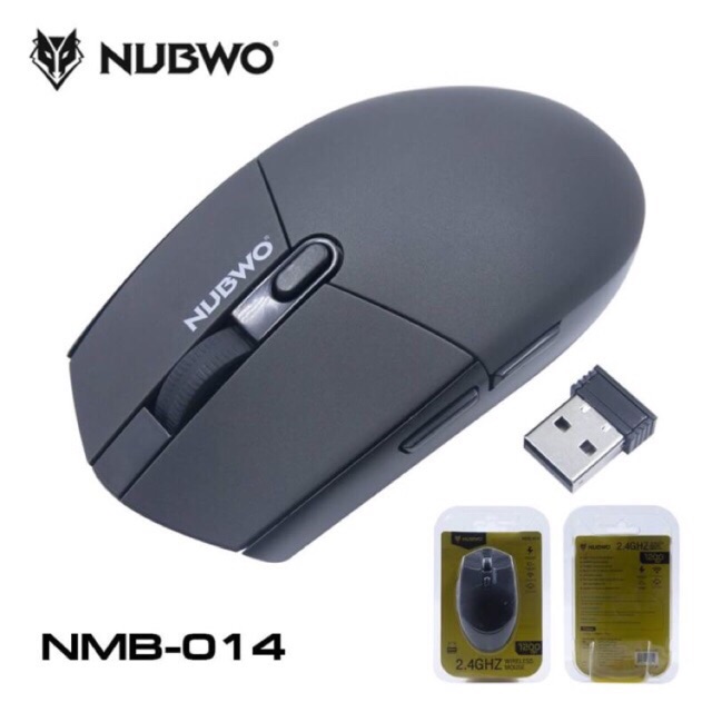 Nubwo Optical Mouse รุ่น NMB-014 /  รุ่น NMB-010 เม้าส์ ไร้สาย/ไร้เสียงคลิก มีโหมดประหยัดถ่านเสียงคล