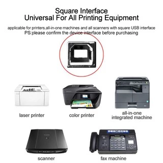 [ยาว 1-4m ] สาย usb printer สาย USB Type B ปริ้นเตอร์ มี 3 สี เทา ดำ ฟ้า สายเครื่องปริ้นท์คุณภาพสูง