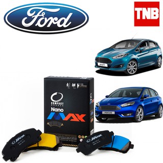 compact nanomax ผ้าเบรค ford focus fiesta ฟอร์ด โฟกัส เฟียสต้า (หน้า-หลัง)