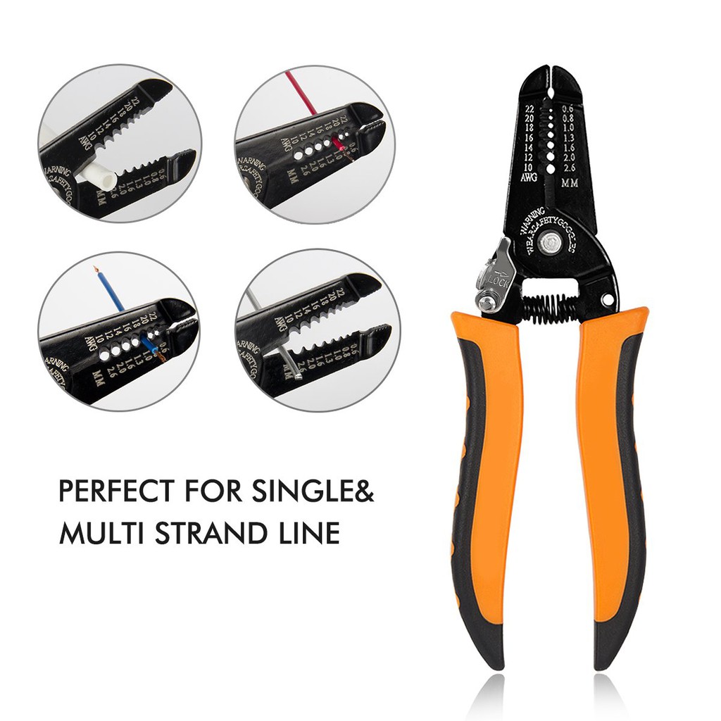 คีมปลอกสายไฟ รุ่น JF-5193 ขนาด 7 นิ้ว คีมปอกสายไฟสำหรับช่างทั่วไป และมืออาชีพ T0760