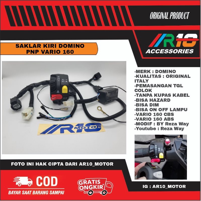 DOMINO LEFT SWITCH PNP VARIO 125 - VARIO 150 - VARIO 160