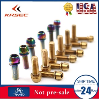 Krsec สกรูคอแฮนด์รถจักรยานเสือภูเขา M5 M6*18 มม. 6 ชิ้น ต่อกล่อง