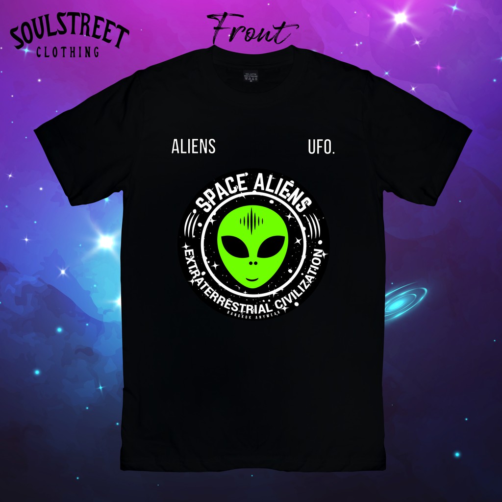 เสื้อยืด SoulStreet Clothing ลาย SPACE ALIEN ขนาด M-4XL