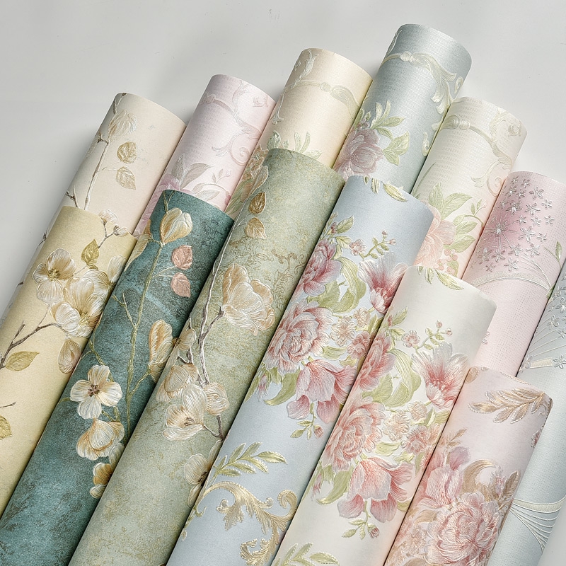 3D wallpaper มีกาวในตัว สติ๊กเกอร์ติดผนังห้องนั่งเล่นห้องนอนวอลล์เปเปอร์พื้นหลังอบอุ่นตกแต่งบ้านวอลล์เปเปอร์หนา