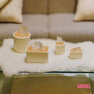 [SZDOLL6] กล่องทิชชู่จําลอง ขนาดเล็ก สําหรับตกแต่งบ้านตุ๊กตา 1/12 DOM