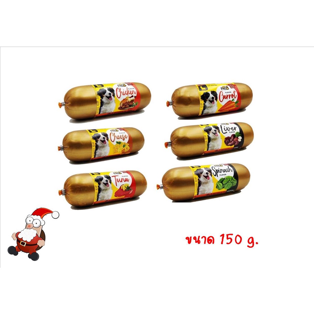 Pet8 ไส้กรอกสำหรับสุนัข 6 รสชาติ 150g [ยกโหล12ชิ้น]