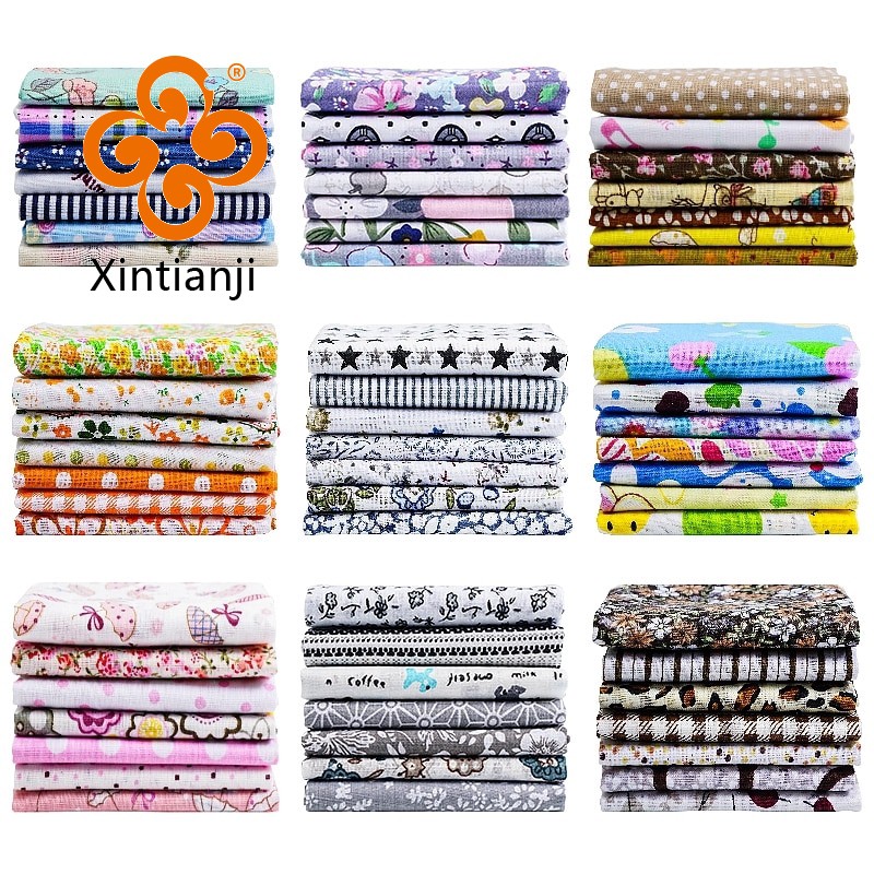 7 ชิ้น 24*25 ซม.ผ้าฝ้าย 100% Patchwork ผ้าดอกไม้พิมพ์ผ้าเย็บ Quilting ผ้าสําหรับ Handmade เย็บปักถักร้อย DIY วัสดุ T7866