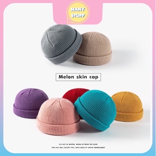 มาใหม่!! พร้อมส่ง!! หมวกถักหมวกไหมพรหม Beanie Melon skin cap😍😍 (D32)