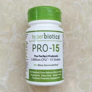 Pre Order🇺🇸Hyperbiotics, PRO-15, The Perfect Probiotic, 5 Billion CFU, 60 Patented, Time-Release Tablets