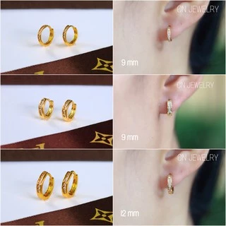 [⚡️ลดเพิ่ม 30% เก็บโค้ดหน้าร้าน] 1คู่ ต่างหูห่วง CZ (วัสดุอย่างดี ไม่ลอกดำ แพ้ง่ายใส่ได้) CN Jewelry