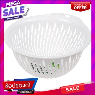 ตะแกรงล้างผักกลม MICRONWARE 28 ซม. สีขาว ตะกร้าใส่ของในครัว KITCHEN MESH ROUND MICRONWARE 28CM WHITE