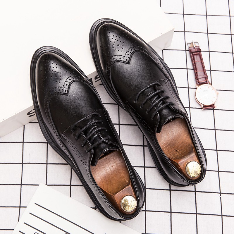 ❀△Black leather shoes office shoes oxford shoes wedding shoes leather shoes,loafer,leather shoe kasut formal lelaki  kas