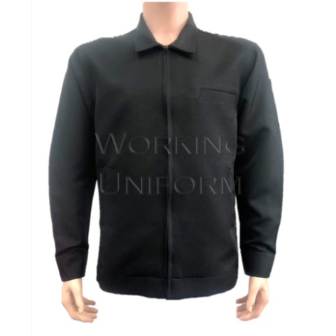 เสื้อแมสเซนเจอร์ สีดำ ปกฮาวาย