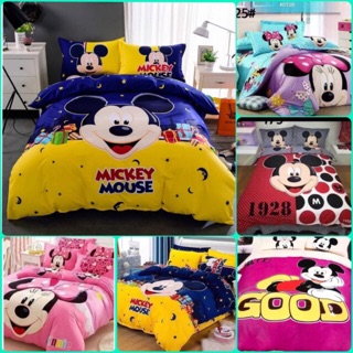 🐼 🍃ชุดเครื่องนอน พร้อมผ้านวม   Mickey Mouse (ครบชุด)สินค้าพร้อมส่ง