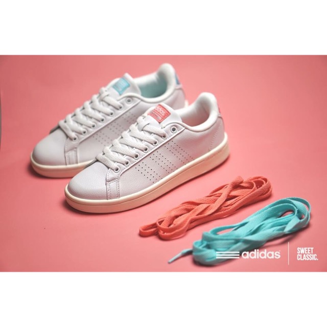 adidas neo advantage clean pink