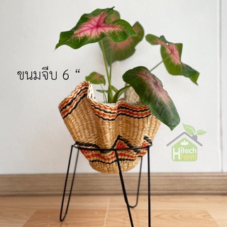 รองกระถางผักตบชวาทรงจีบ,หัตถกรรม,ผักตบชวา,ต้นไม้,กระถาง,สานมือ,Handmade,แฮนด์เมด,งานคราฟ