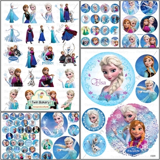 แผ่นเวเฟอร์ตกแต่งเค้ก (Wafer Sheet) รวมลาย Elza Frozen