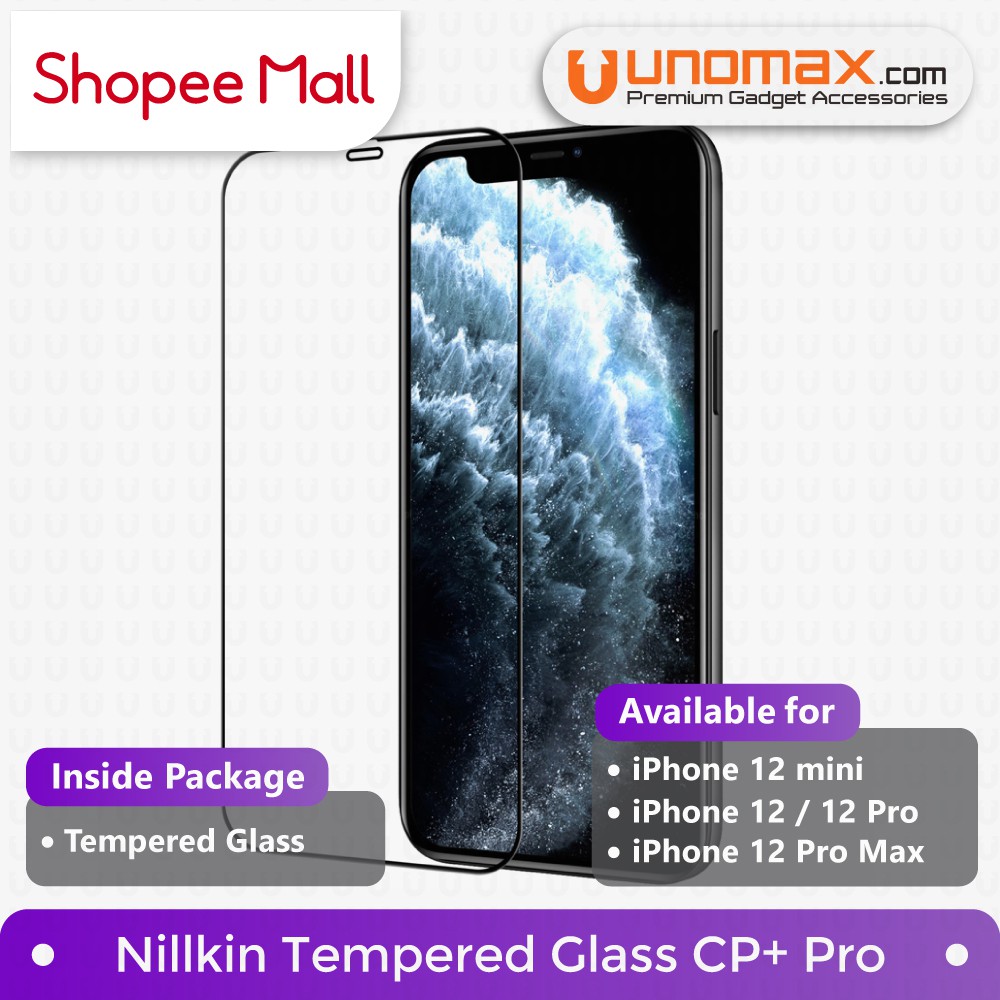 กระจกนิรภัย iPhone 12/12 Pro (6.1") Nillkin Anti Explosion CP+ Pro - สีดํา