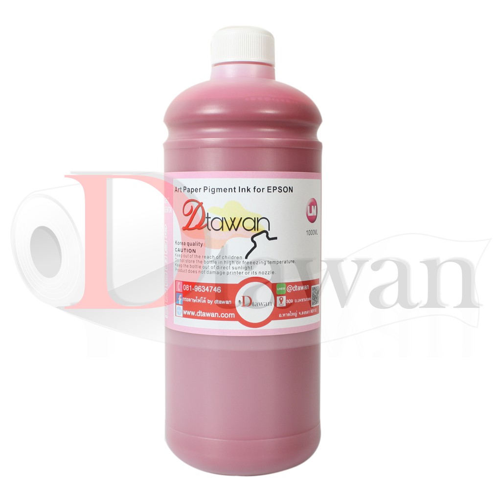 DTawan น้ำหมึก Art Paper Pigment (Super Pigment) 1,000 Ml.น้ำหมึกเติม สำหรับกระดาษอาร์ต กันน้ำ100% ANTI UV KOREA QUALITY