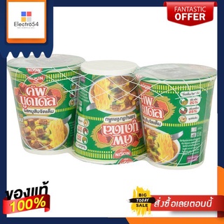 นิสชินคัพรสหมูสับจัดเต็ม77ก  แพ็ค 3NISSIN CUP MINCED PORK JAD TEM 77G PACK 3