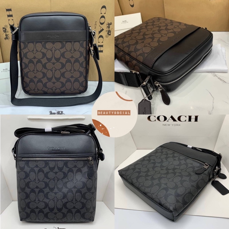 🟥หนังแท้🟥 💯 กระเป๋าสะพายข้าง coach 9”