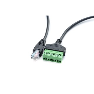 Rj45 อะแดปเตอร์แปลงสายเคเบิล สกรูเทอร์มินัล AV ตัวผู้ เป็นตัวผู้ 8 Pin สําหรับกล้องวงจรปิด