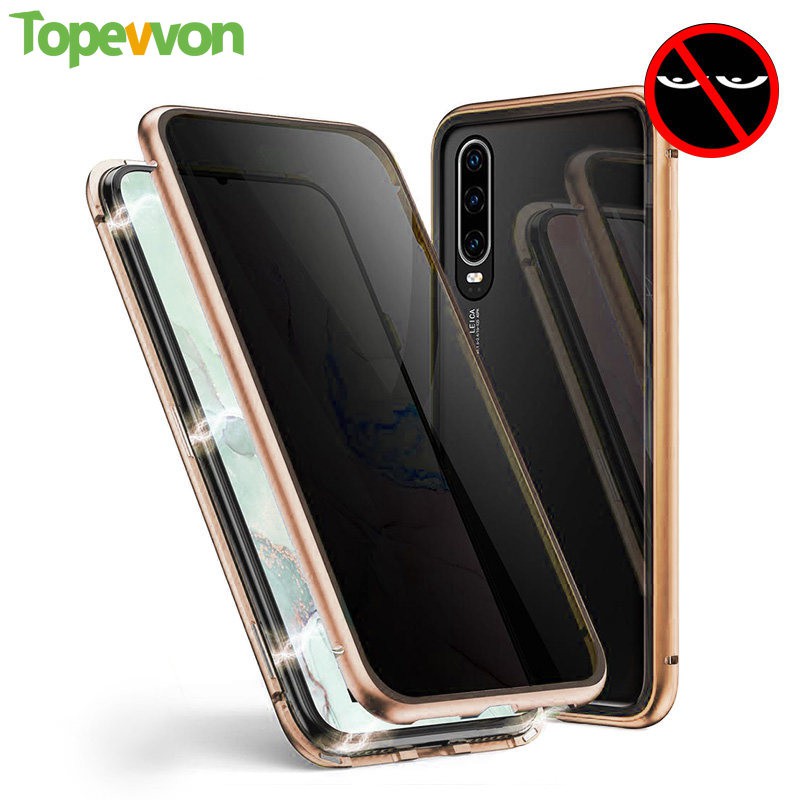 สําหรับ Samsung Galaxy Note 20 Ultra Case Anti peeping ความเป็นส่วนตัว Glass Case สําหรับ Galaxy Note 20 10 9 Plus Magnetic 360 Full ฝาครอบป้องกัน