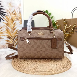 กระเป๋าทรงหมอน COACH ROWAN SATCHEL IN SIGNATURE CANVAS