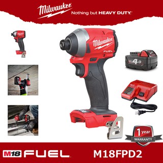 Milwaukee M18FID2-0 สว่านไขควง กระแทก 18V พร้อมแบต 4ah M18FID2(M18 FID2)