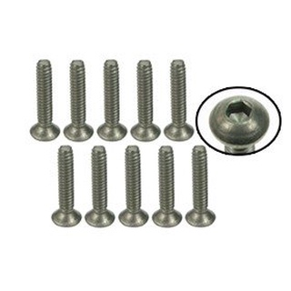 3Racing TS-FS4580M 4-40 x 5/8 Titanium Flat Head Hex Socket - Machine (10 Pcs)