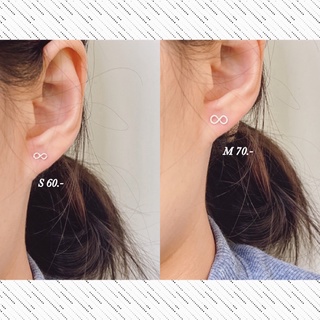 silverist - ต่างหูเงินแท้ 92.5% Infinity earrings รุ่นนี้เหมาะมากๆ ใส่ได้ทุกวัน every look  ไม่ว่าจะไปเรียนหรือใส่ทำงาน