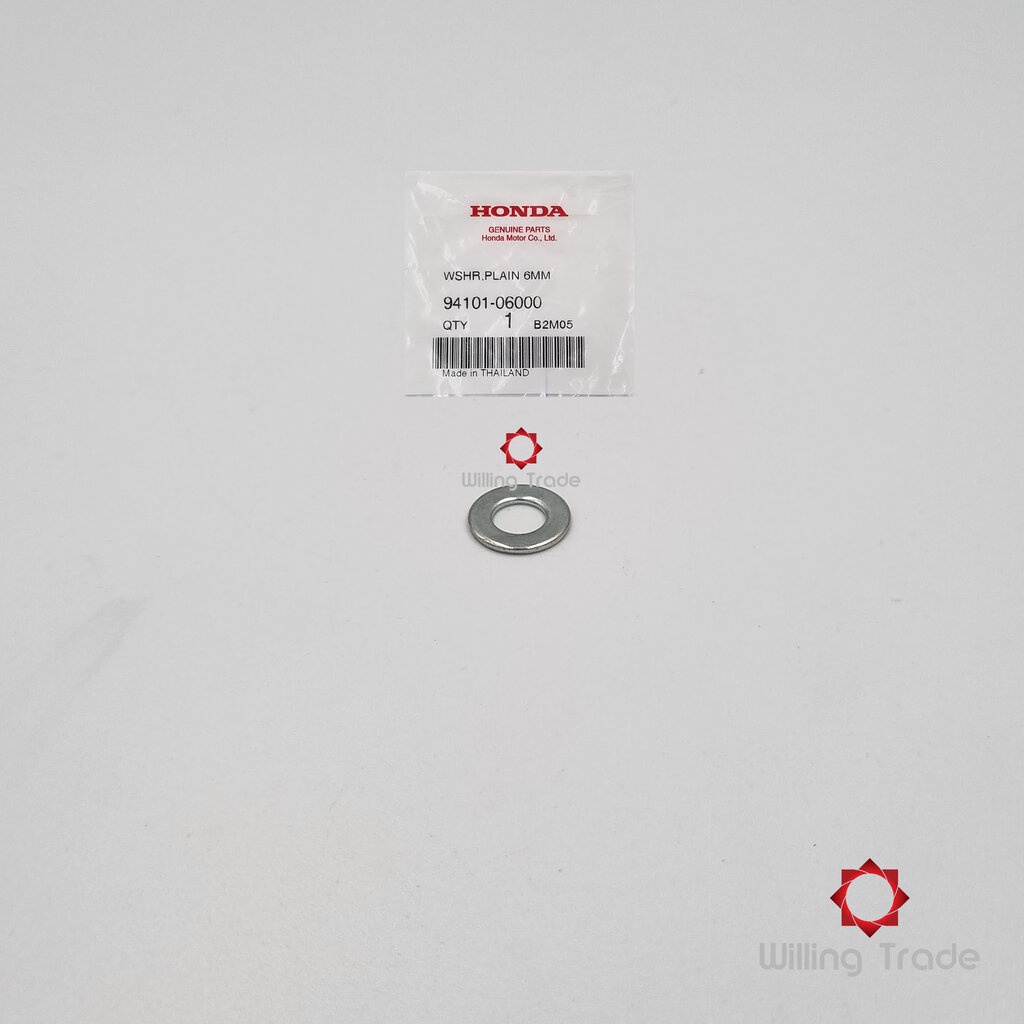 0465_HO. แหวนรอง,6 มม (B275) HONDA: (94101-06000) SCOOPY-I และรุ่นอื่น [แท้ศูนย์ 100%] .... WASHER, 