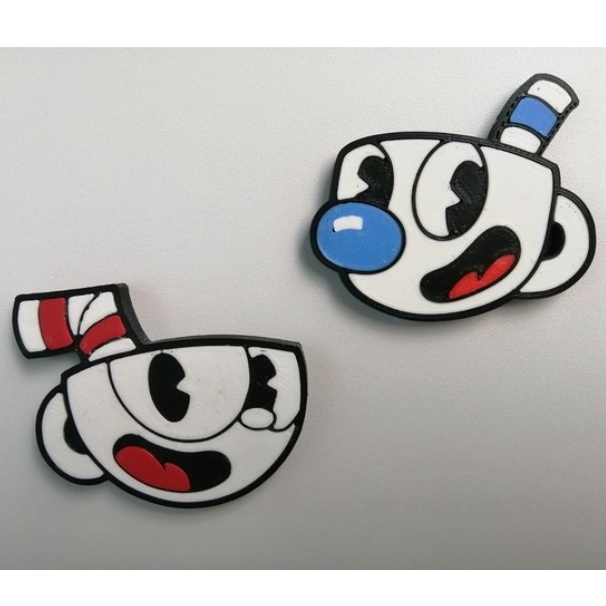 แม่เหล็กติดตู้เย็น Cuphead & Mugman