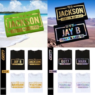 🍀 เสื้อ GOT7 🌿 7MEMBERS T-shirt 💿Hologram🏅Gold