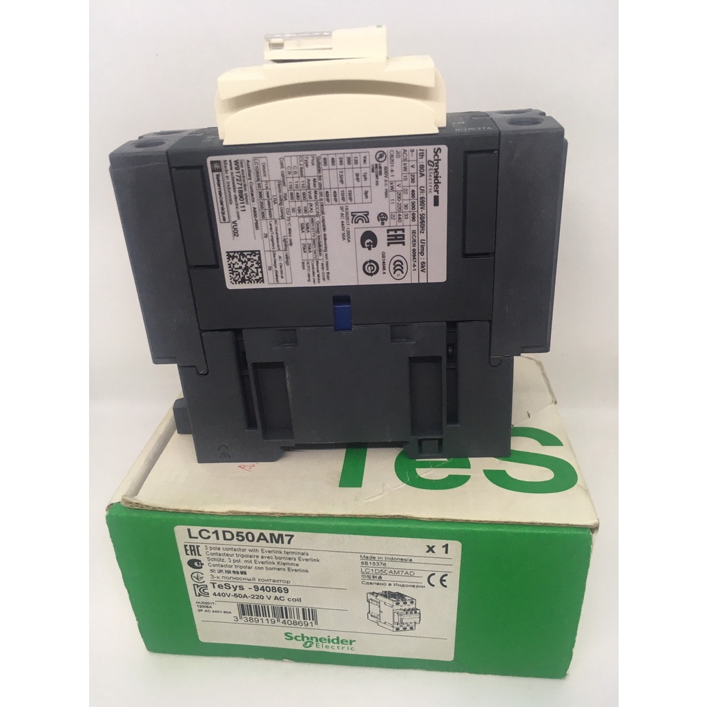 Schneider - แมกเนติก คอนแทกเตอร์ - Magnetic Contactor 3P Coil 220VAC รุ่น LC1D32M7 LC1D50M7 LC1D65AM