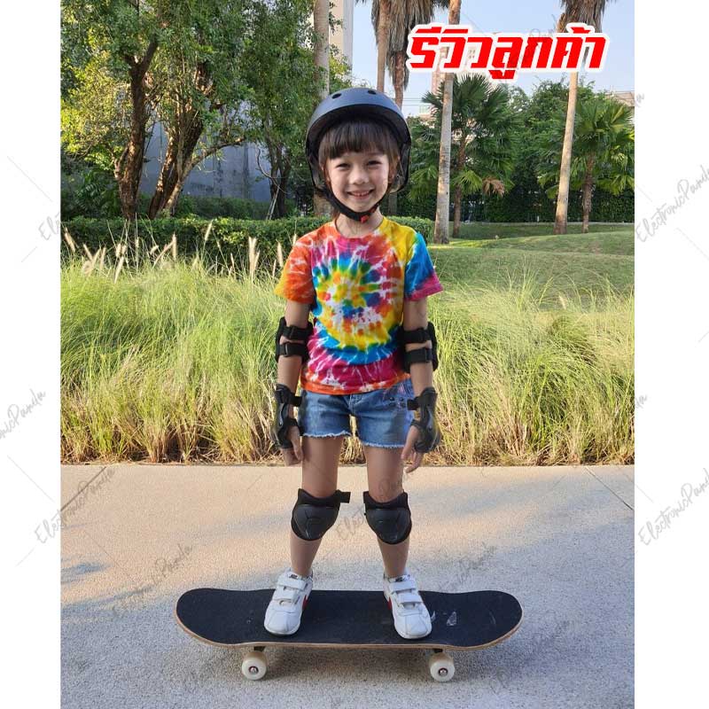 ชุดสนับป้องกันเข่า ศอก ข้อมือ และหมวก อุปกรณ์ป้องกัน 6-7ชิ้น Surfskate Skateboardหมวกกันน็อคสำหรับเล่นกีฬา - รูปที่ 6