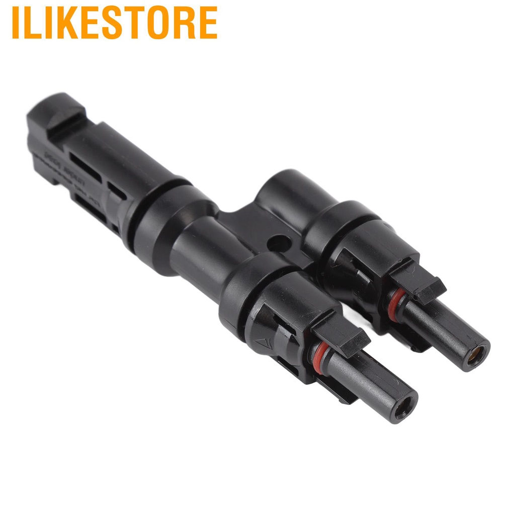 Ilikestore 1Pair Solar Panel 2 to 1 T Branch Connectors Photovoltaic Connector Rated Voltage 1000V DC #8
