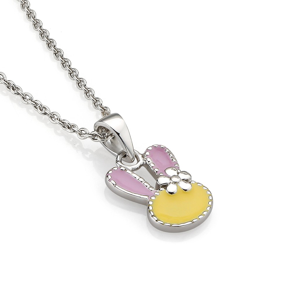 Twinkle Time Jewelry สร้อยคอเงินแท้ 92.5% สำหรับเด็กเเละผู้หญิง รุ่น Bouncing Bunny Necklace