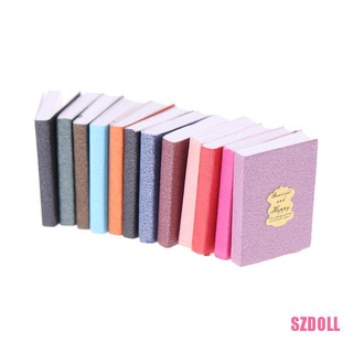 [SZDOLL6] โมเดลหนังสือจิ๋ว 1:12 สําหรับตกแต่งบ้านตุ๊กตา 12 ชิ้น ต่อชุด