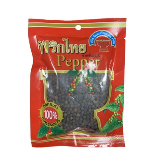 พริกไทยเม็ดดำ 1ขีด/100 กรัม black peppercorn ตราพานทอง จากจันทบุรี