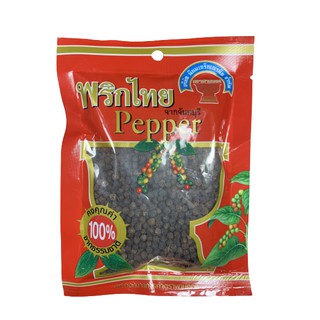 พริกไทยเม็ดดำ 1ขีด/100 กรัม black peppercorn ตราพานทอง จากจันทบุรี